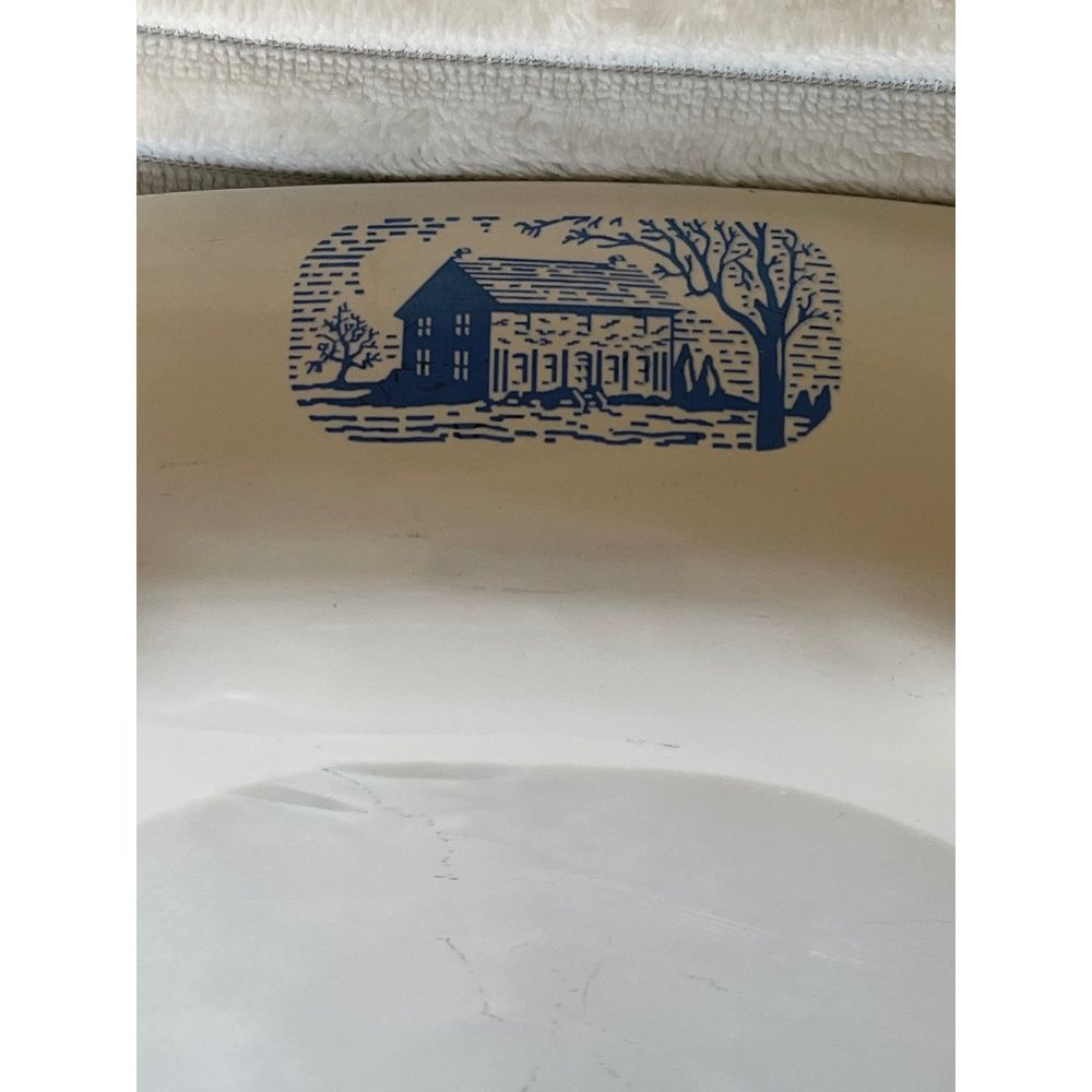 Vintage Amana Radarange by Corning Blue Colonial House Browning Casserole Baking - Picture 2 of 12